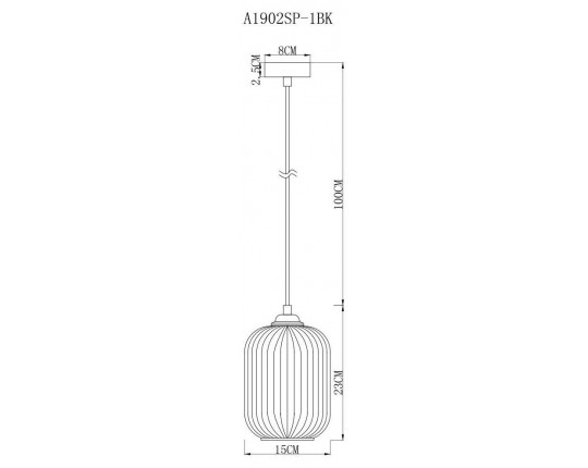 Подвесной светильник Arte Lamp Arwen A1902SP-1BK