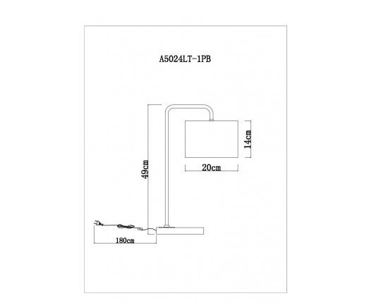 Настольная лампа Arte Lamp Rupert A5024LT-1PB