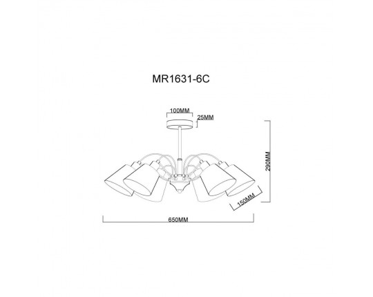 Потолочная люстра MyFar Amber MR1631-6C