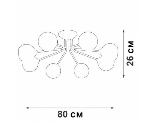 Потолочная люстра Vitaluce V4724-9/8PL