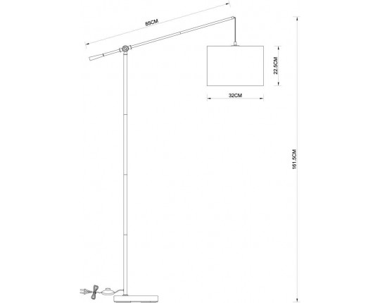 Торшер Arte Lamp Dylan A4054PN-1PB