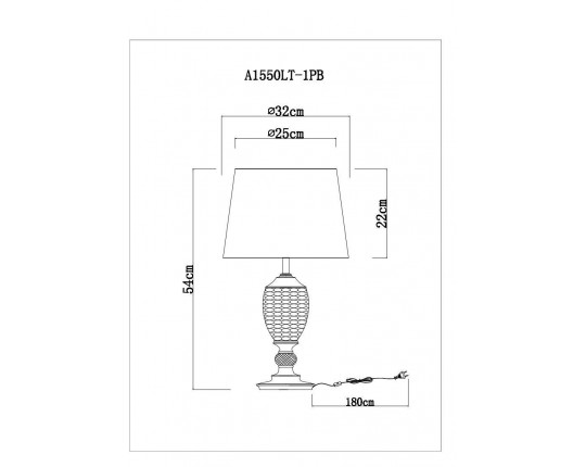 Настольная лампа Arte Lamp Radison A1550LT-1PB