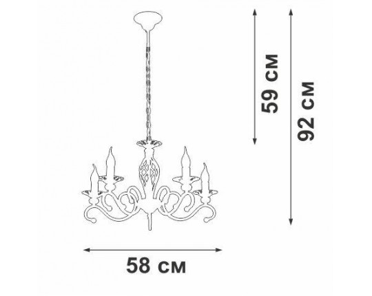 Подвесная люстра Vitaluce V1692-0/5