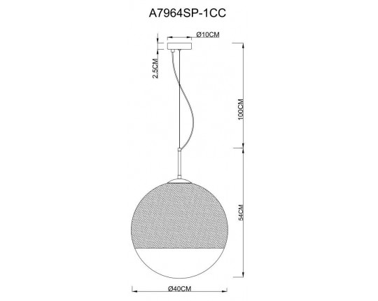 Подвесной светильник Arte Lamp Jupiter Chrome A7964SP-1CC