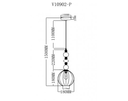 Подвесной светильник Moderli Charm V10902-P