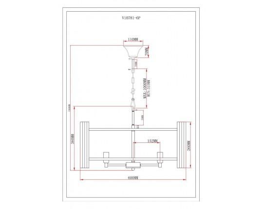 Подвесная люстра Moderli Monte V10781-6P