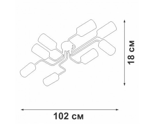 Потолочная люстра Vitaluce V4310-0/8PL