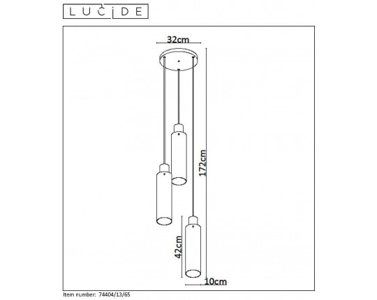 Подвесная люстра Lucide Orlando 74404/13/65