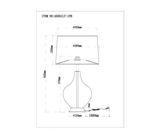 Настольная лампа Arte Lamp Saiph A5051LT-1PB