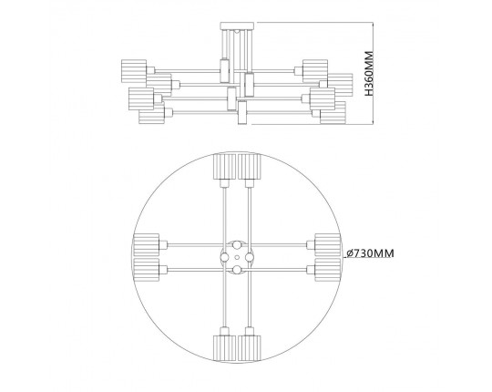 Потолочная люстра Escada Reflex 1140/8P