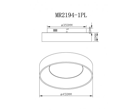 Потолочный светодиодный светильник MyFar Shannon MR2194-1PL