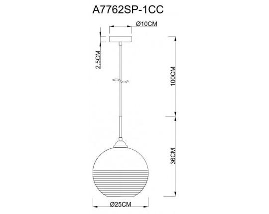 Подвесной светильник Arte Lamp Wave A7762SP-1CC