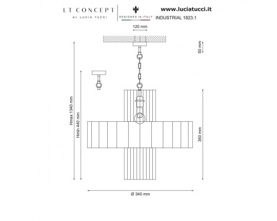 Подвесной светильник Lucia Tucci Industrial 1823.1