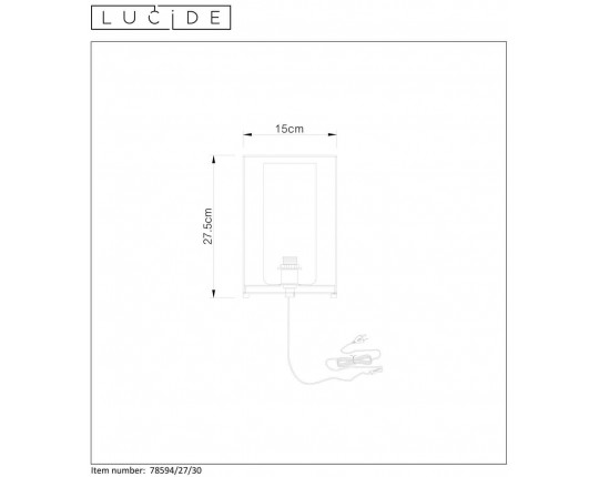 Настольная лампа Lucide Dounia 78594/27/30