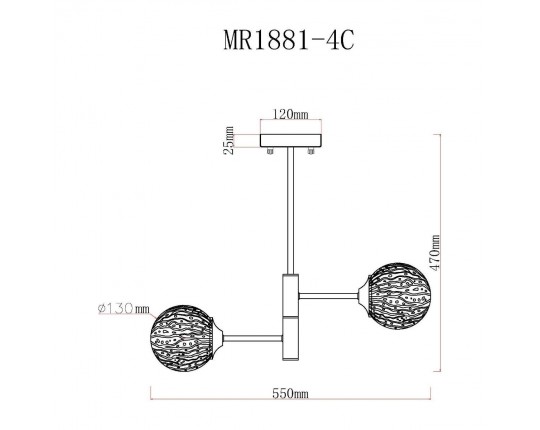 Потолочная люстра MyFar Camilla MR1881-4C