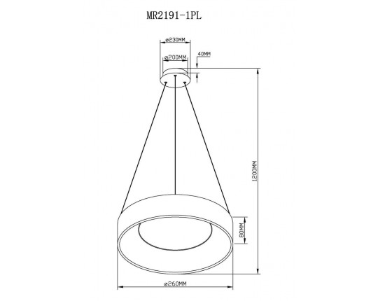 Подвесной светодиодный светильник MyFar Shannon MR2191-1PL