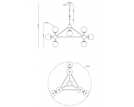 Подвесная люстра Arte Lamp Bolla A1664SP-10BK