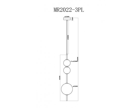 Подвесной светодиодный светильник MyFar Violla MR2022-3PL