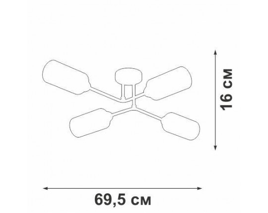 Потолочная люстра Vitaluce V4188-0/4PL