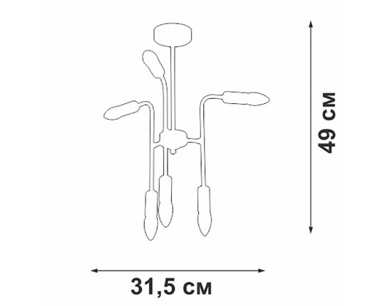 Потолочная люстра Vitaluce V3022-1/6PL