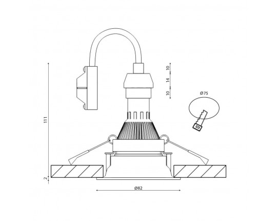 Встраиваемый светильник DesignLed DL-MJ-1003G-B 002962