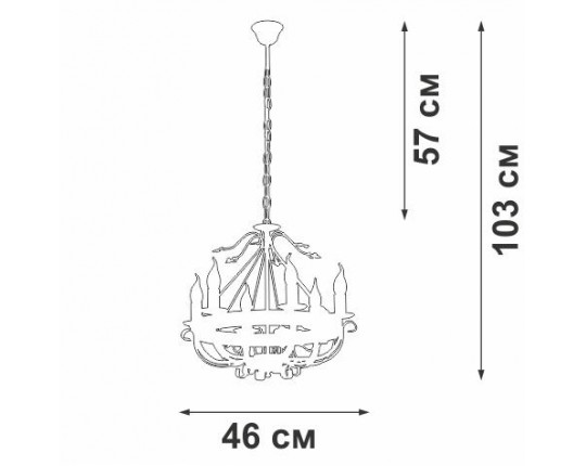 Подвесная люстра Vitaluce V1161-0/6