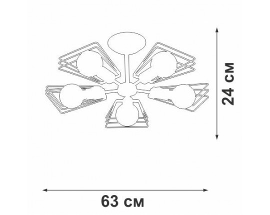 Потолочная люстра Vitaluce V4378-1/5PL