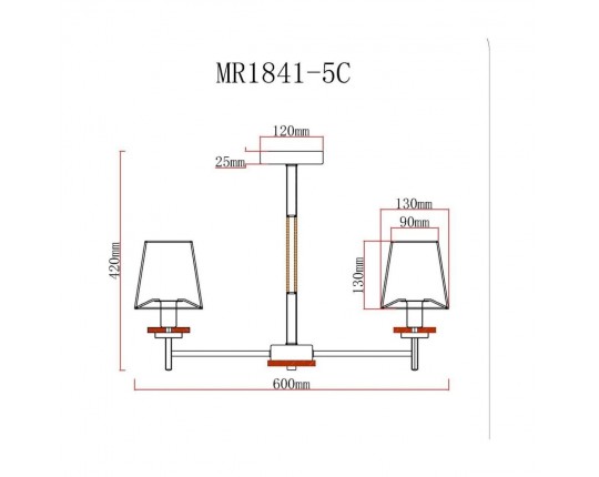 Потолочная люстра MyFar Daniel MR1841-5C